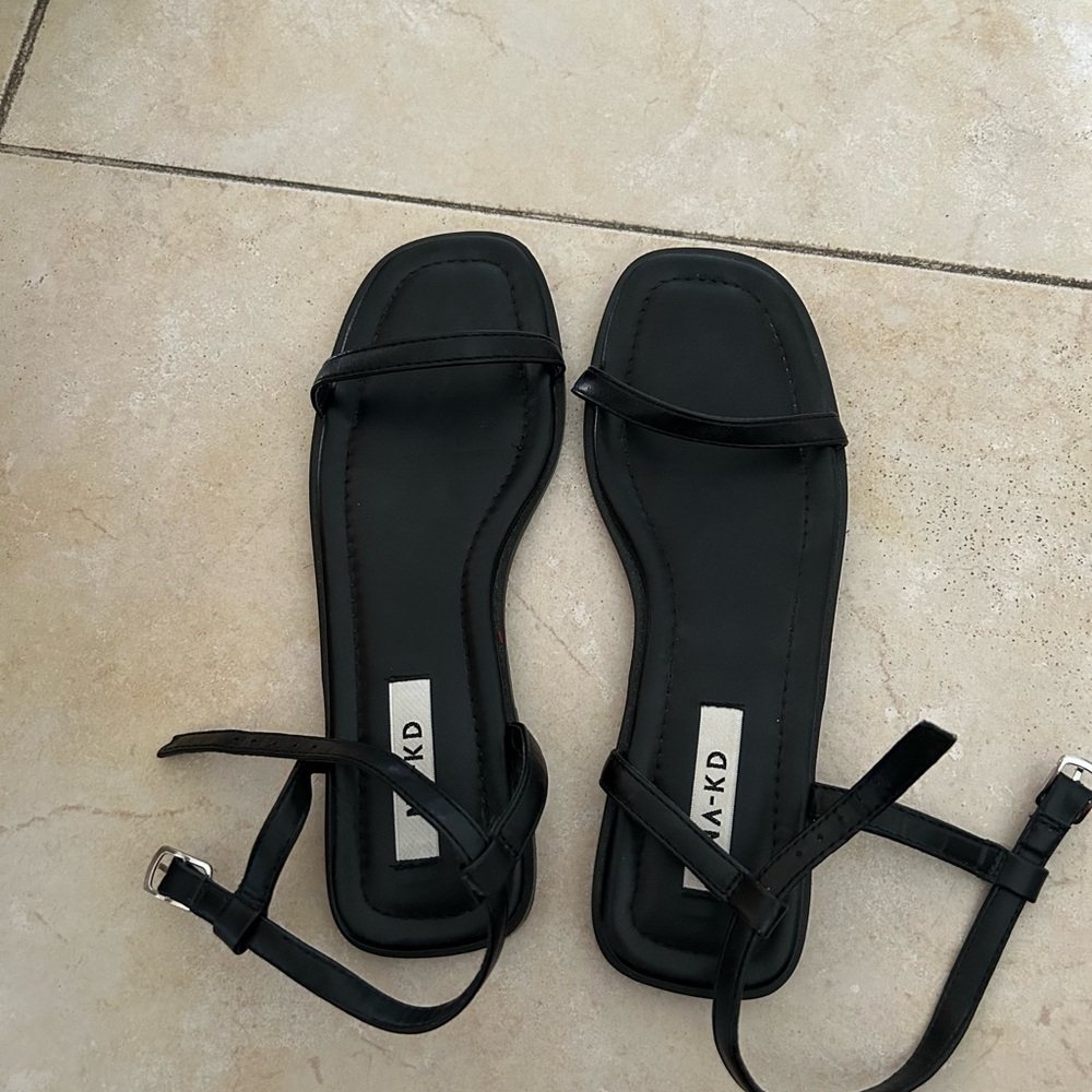 Elegant Black Strappy Sandals by NA-KD